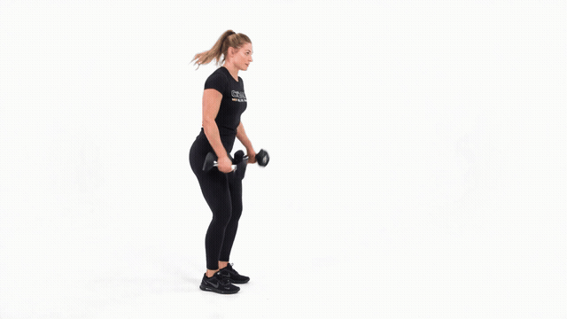 Dumbbell Clean to Forward Lunge OH Press