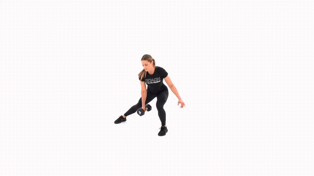 DUMBBELL LATERAL DROP LUNGE