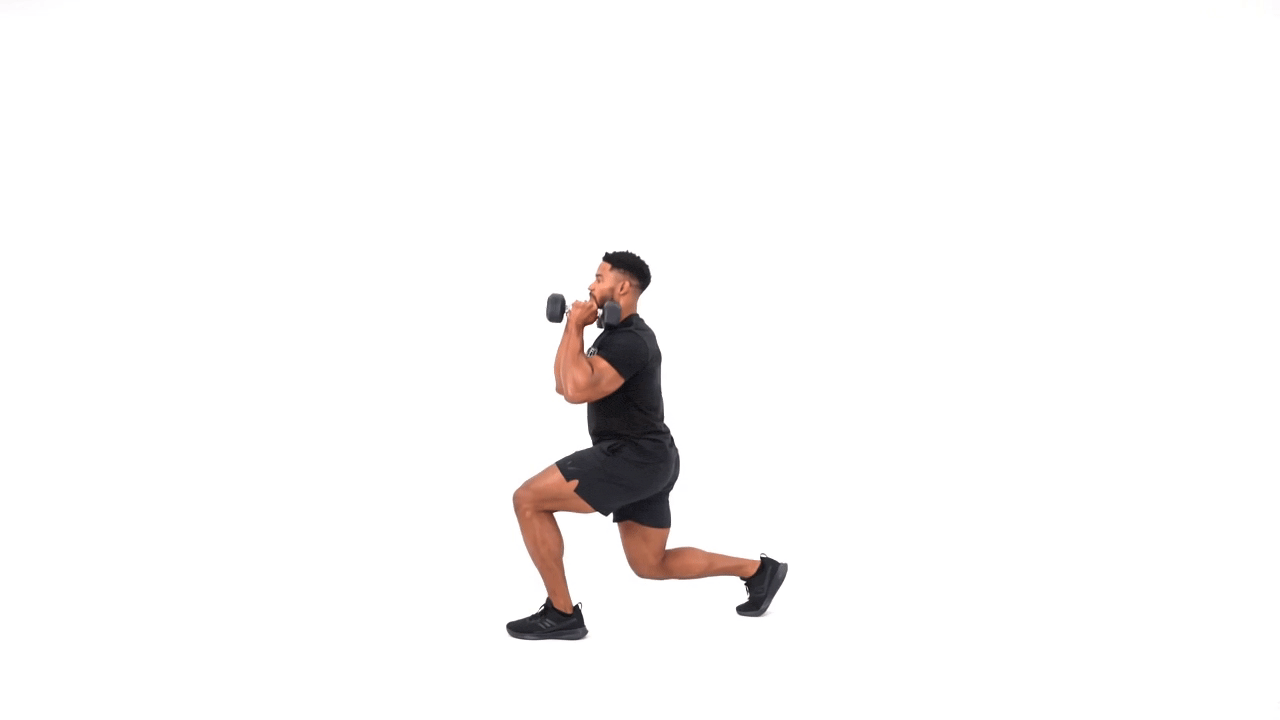 Dumbbell Split Stance Thruster