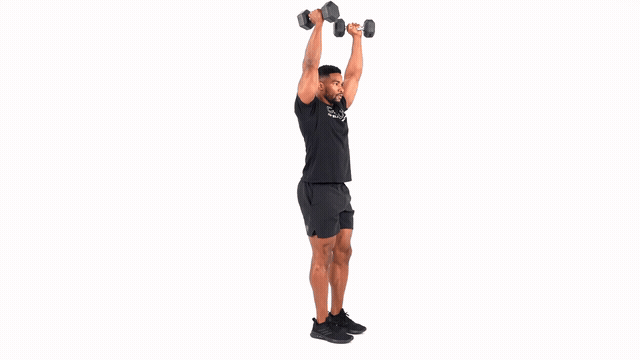 Dumbbell Overhead Hold Reverse Lunge