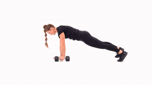 Dumbbell Plank Push Pull
