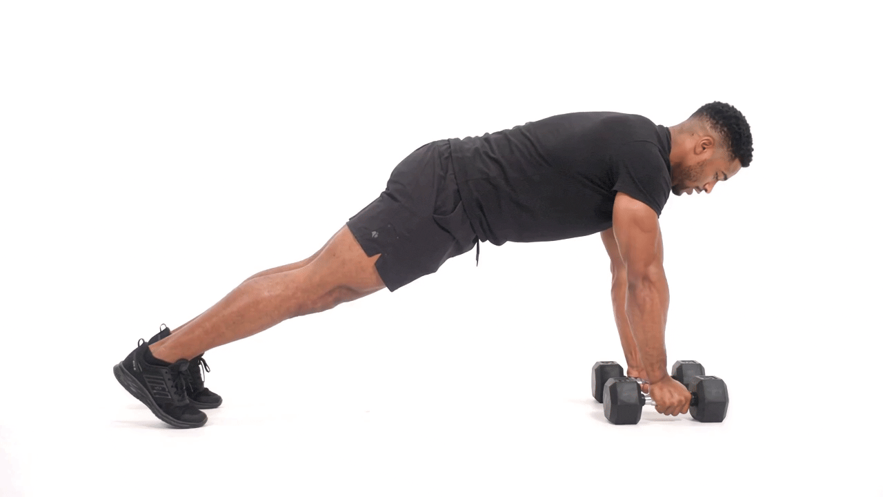 Dumbbell Push-up Renegade Row