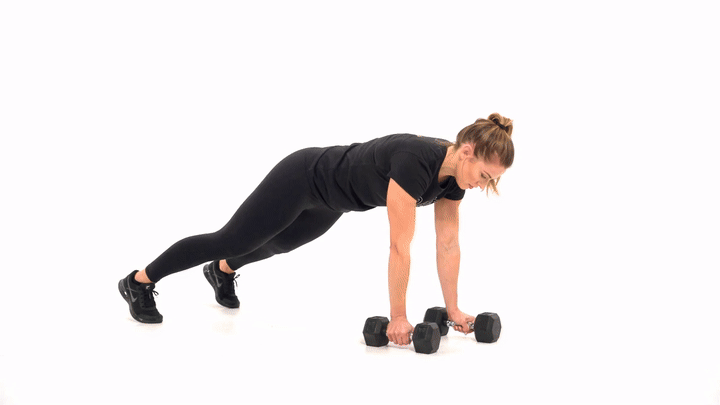 Dumbbell Renegade Row Tricep Kickback