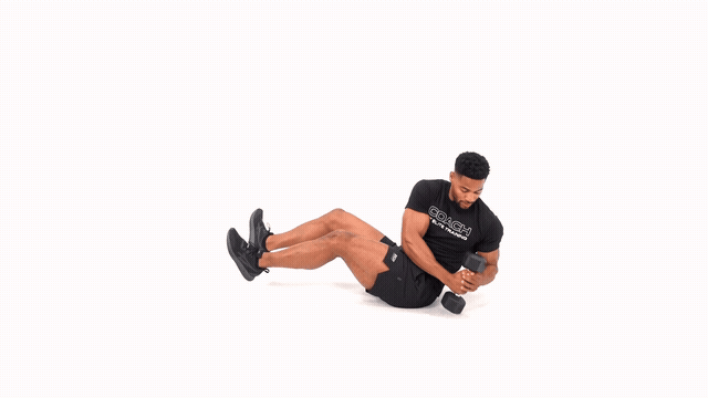 Dumbbell Russian Twist to Overhead Press