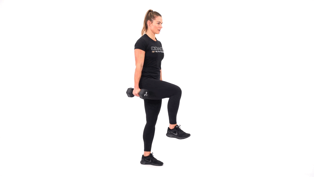 Dumbbell Single Leg Bicep Curl
