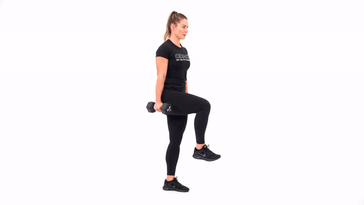 Dumbbell Single Leg Bicep Curl