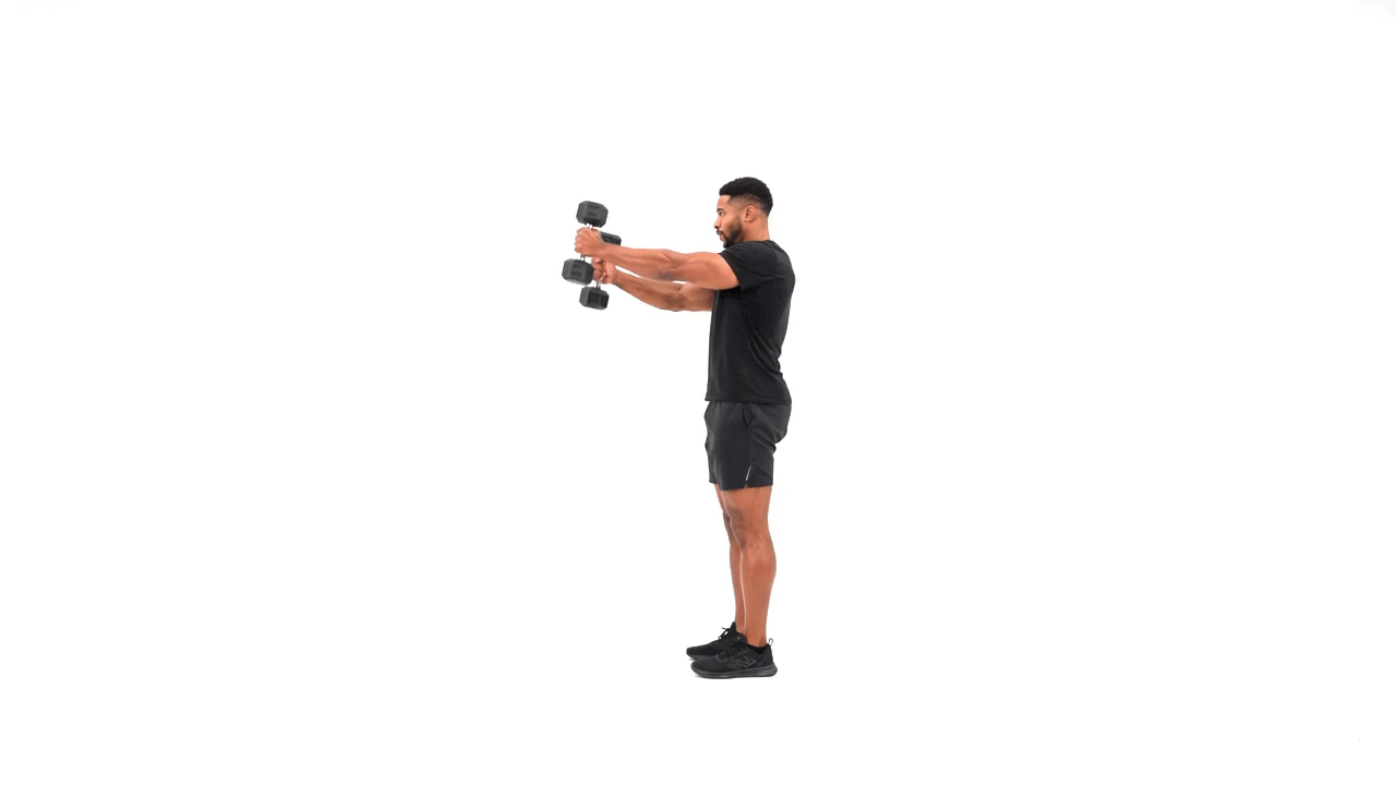Dumbbell Skier Pause