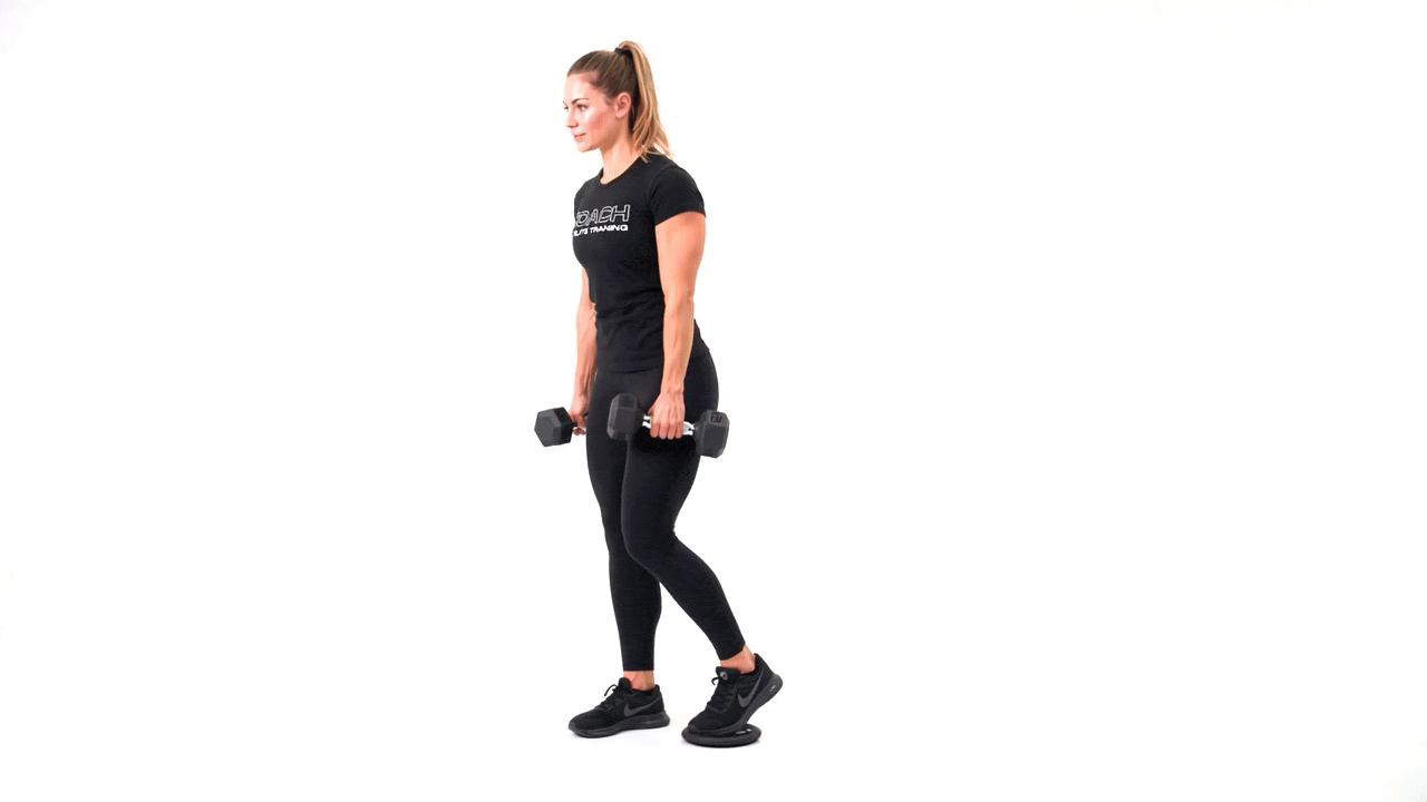 Dumbbell Slider Reverse Lunge