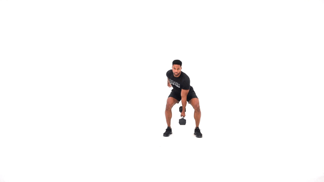 Dumbbell Tap to Clean Lateral Lunge