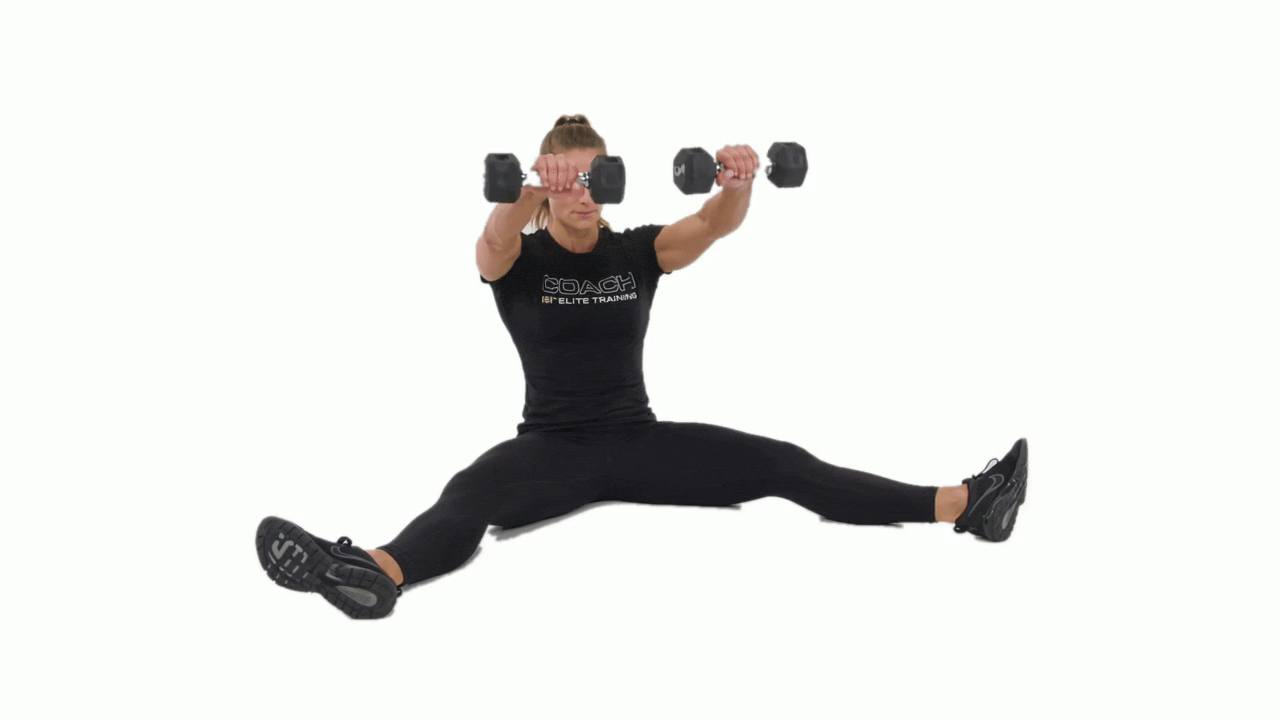 Dumbbell Wide Seated Front Raise