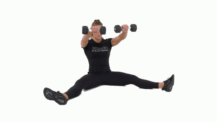 Dumbbell Wide Seated Front Raise