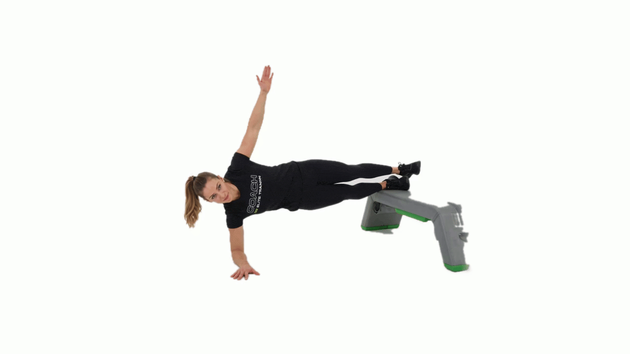 Elevated Side Plank Crunch