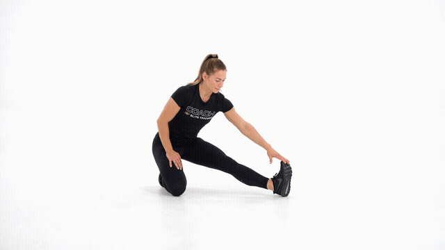 Half Kneeling Calf Stretch