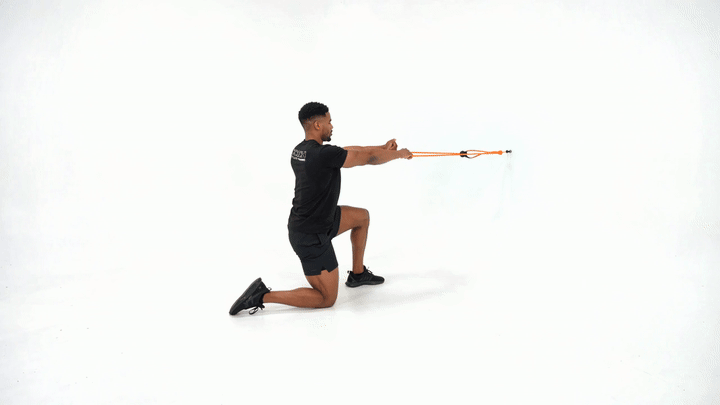 Half Kneeling Resistance Band Face Pull