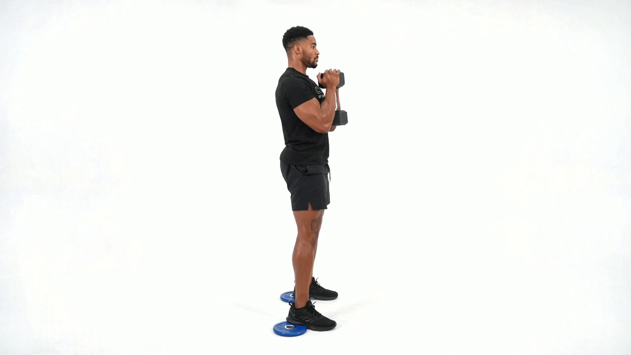 Heel Elevated Goblet Squat
