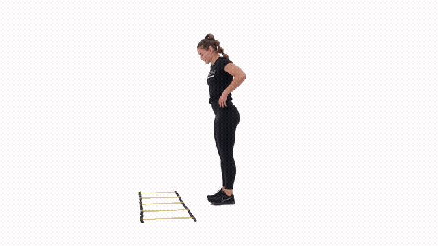 Hex Wide to Narrow Squat Jump