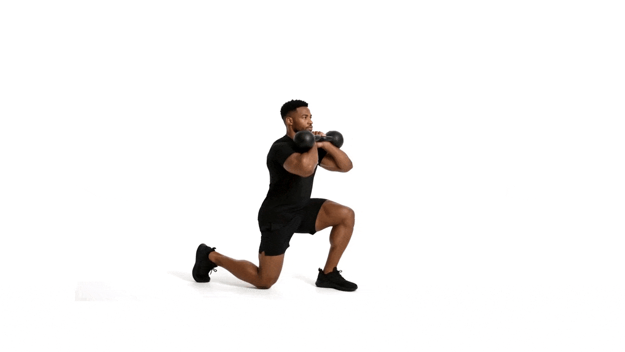 KETTLEBELL FRONT RACK WALKING LUNGE