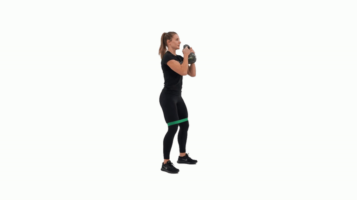Kettlebell Mini Band Goblet Squat