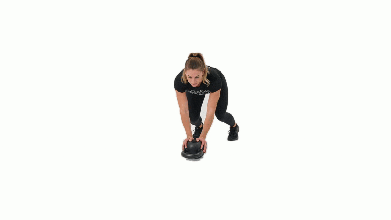 Kettlebell Slider Turf Push