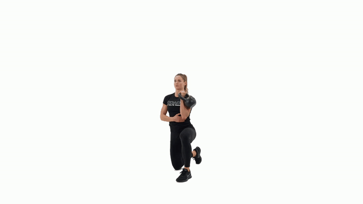 Kettlebell Half Kneeling Single Arm Shoulder Press