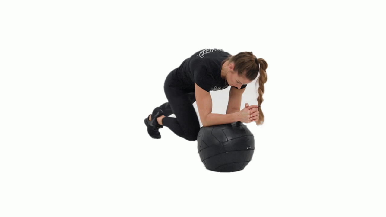 Med Ball Forearm Plank Knee Drive