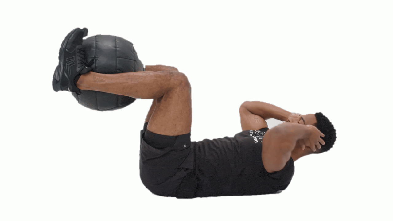 Med Ball Hold Crunch