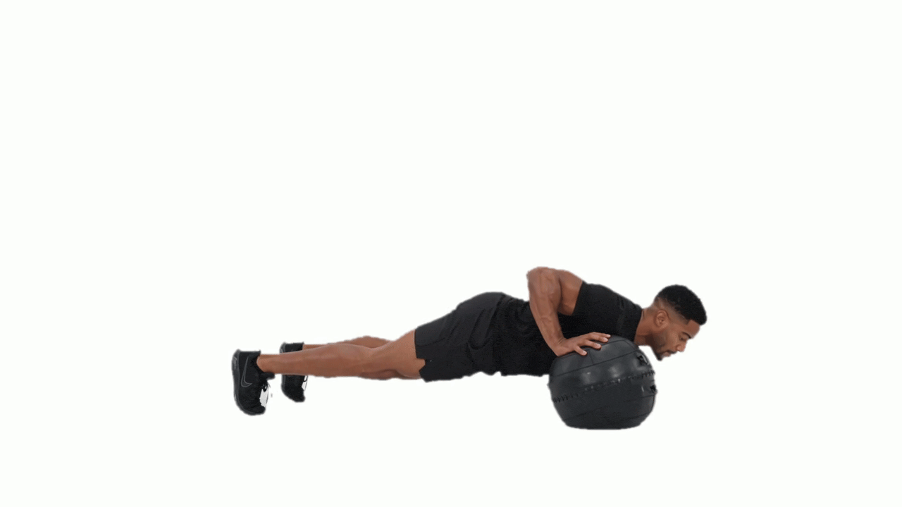 Med Ball Offset Push Up