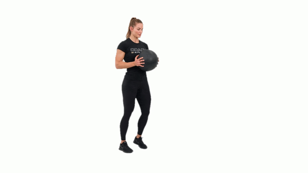 Med Ball Rotational Forward Lunge