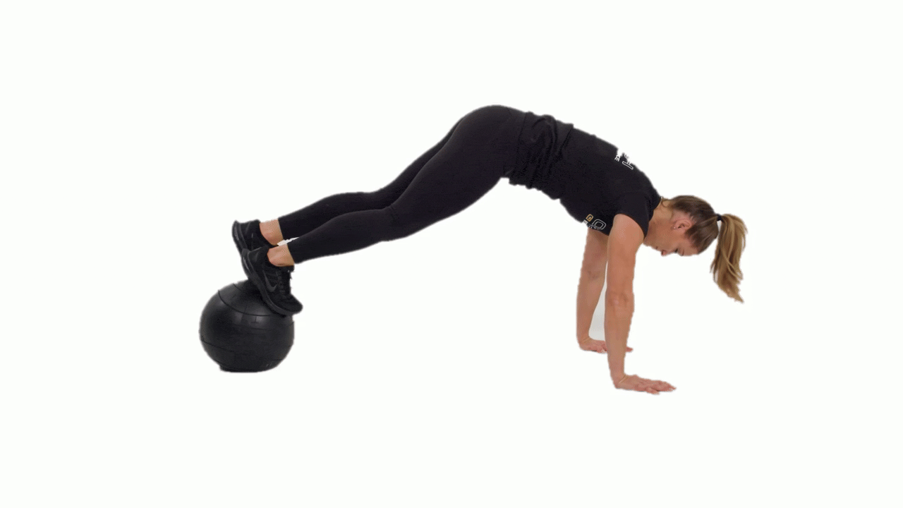 Med Ball Plank Toe Tap