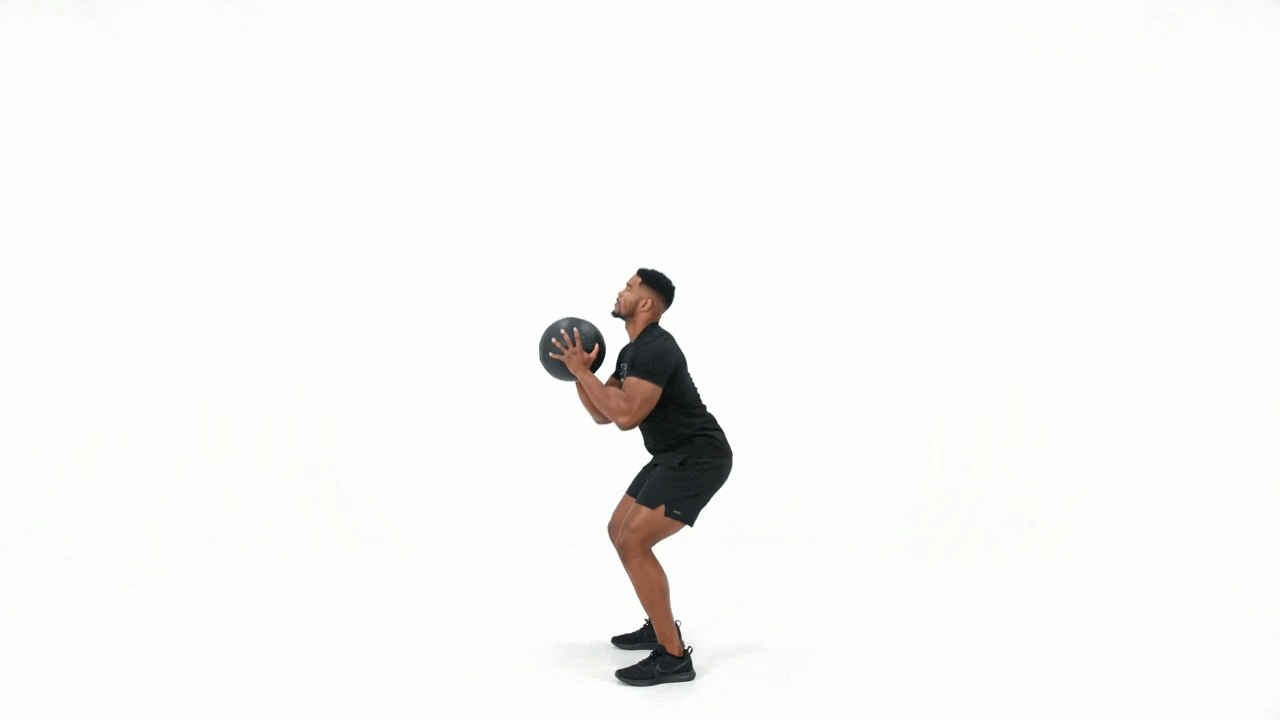 Med Ball Squat To Toss
