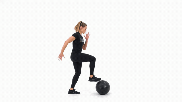 Med Ball Toe Tap