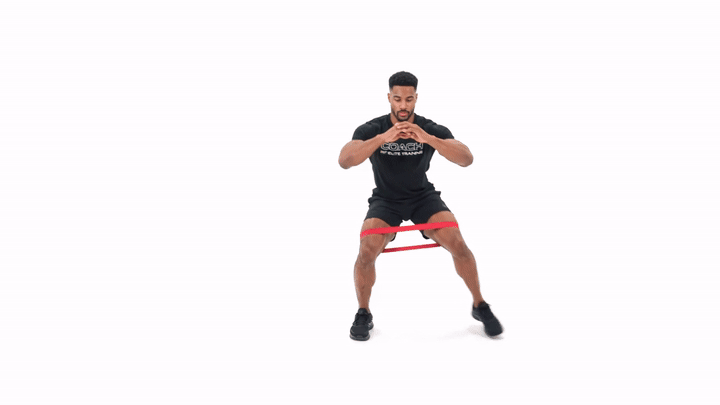 Mini Band Heel Elevated Lateral Walk