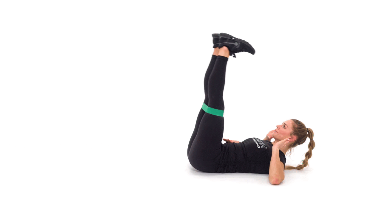 Mini Band Lying Leg Raise