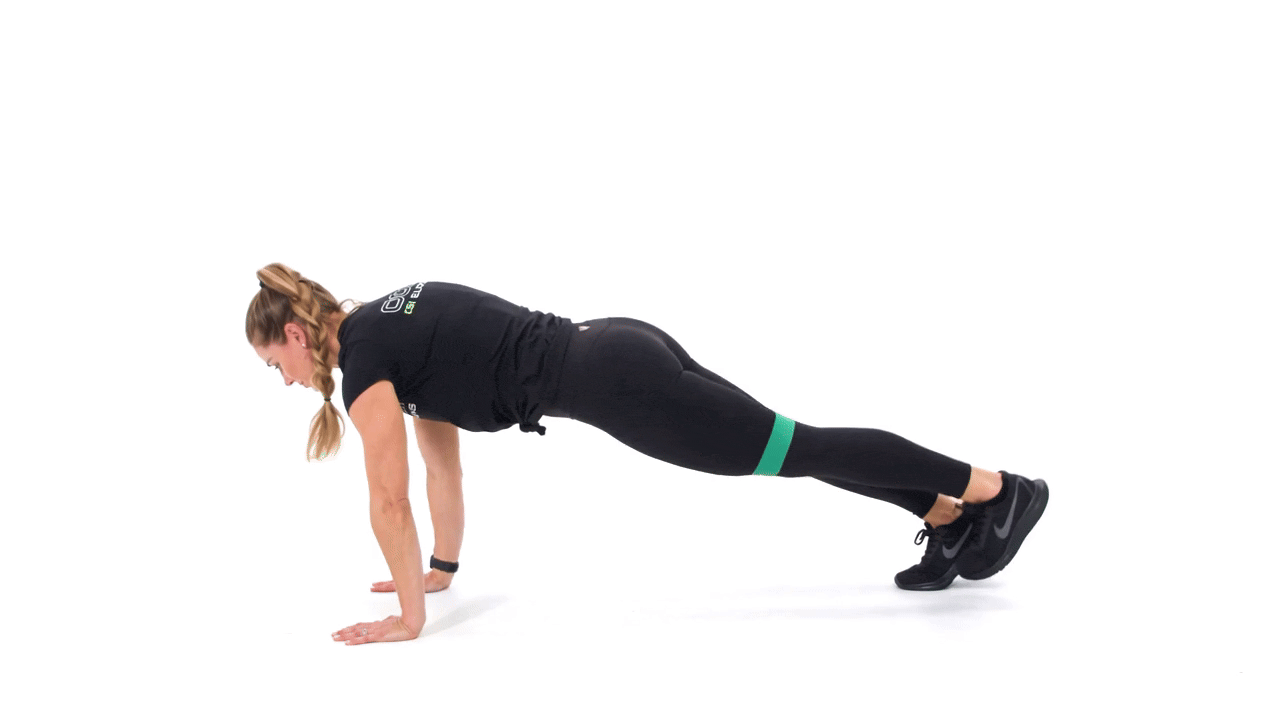 Mini Band Plank Leg Lift