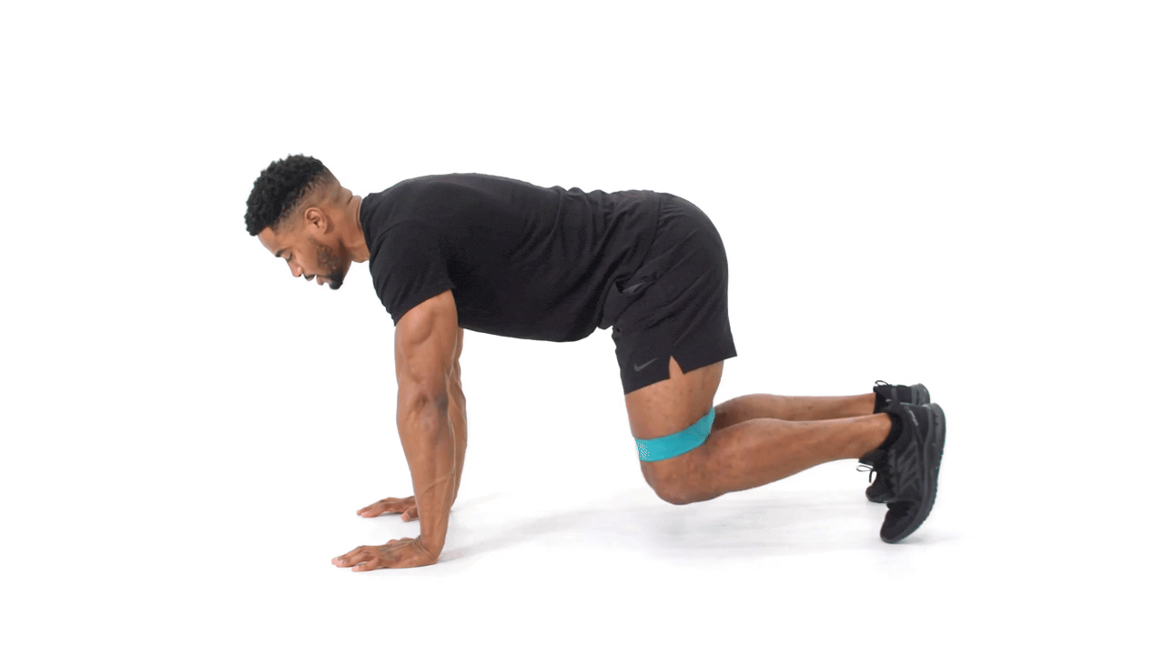 Mini Band Quad Plank Hold