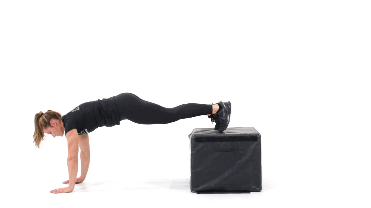 Plank Shoulder Tap Feet Elevated