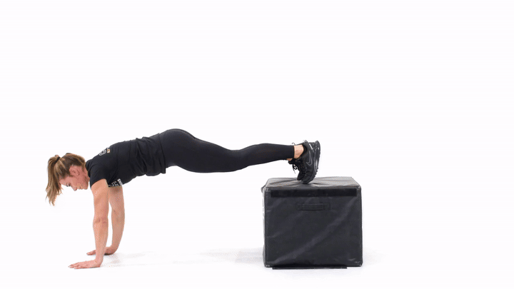 Plank Shoulder Tap Feet Elevated