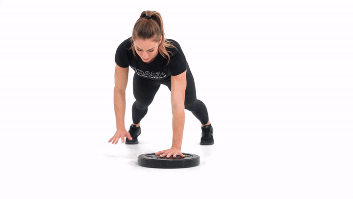 Plate Crossover Push-Up