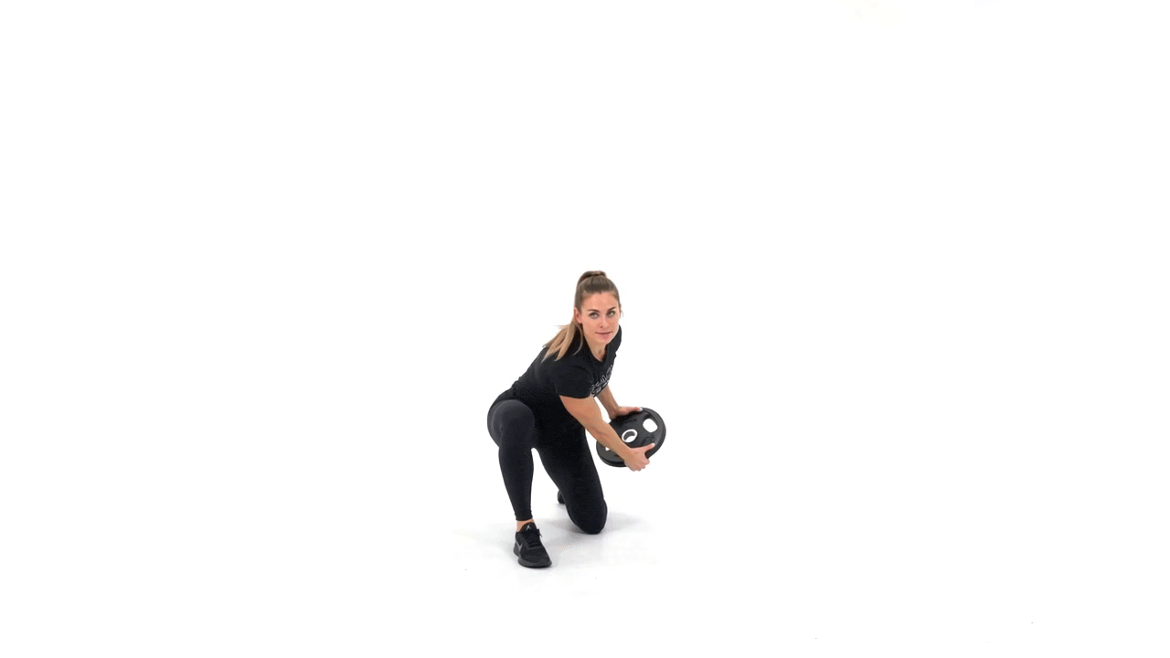 Plate Half Kneeling Wood Chop
