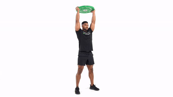 Plate Overhead Squat