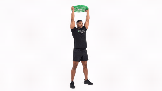 Plate Overhead Squat