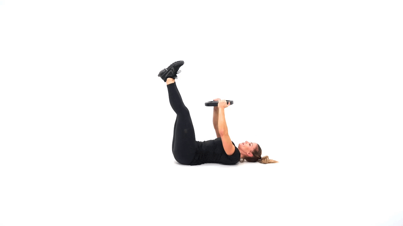 Plate Toe Touch Crunch
