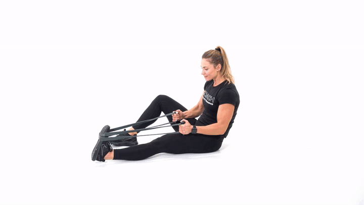 Resistance Band Seated Calf Press