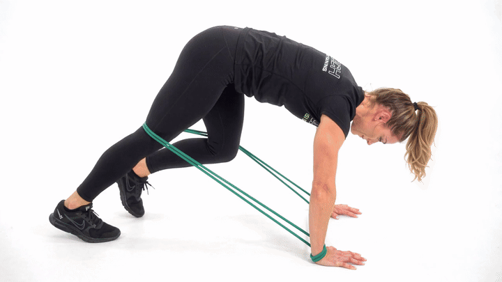 Resistance Band Alternating Leg Extension