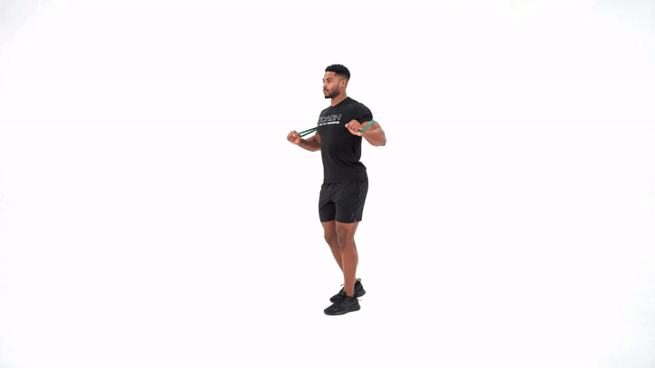 Resistance Band Chest Press without handle
