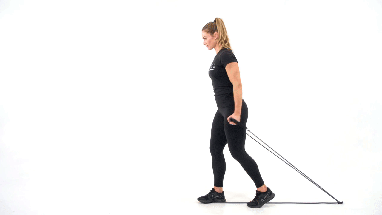 Resistance Band Front Raise underhand grip