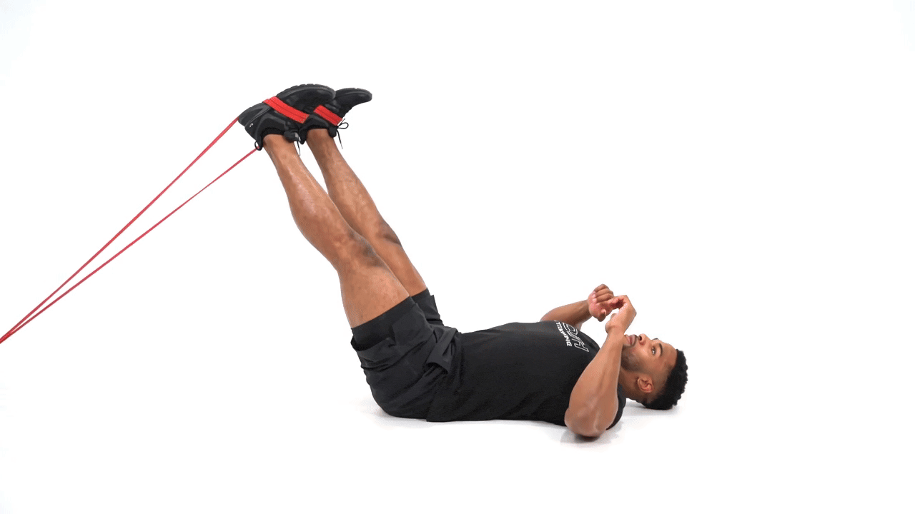 Resistance Band Toe Touches