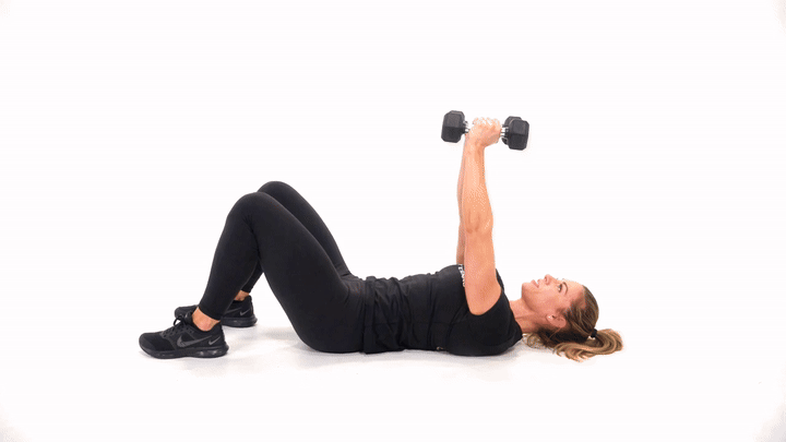 Dumbbell Rolling Skull Crusher