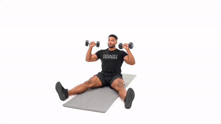 Dumbbell Seated V Press