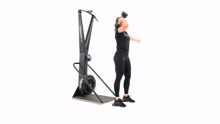 Single Arm Heel Raised Front Squat